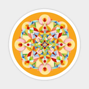 Pastel Carousel Mandala Magnet